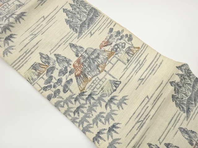 JAPANESE NAGOYA OBI / TSUMUGI / WOVEN TREES